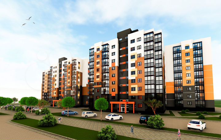 2-к. квартира, 56 м², 1/9 эт.