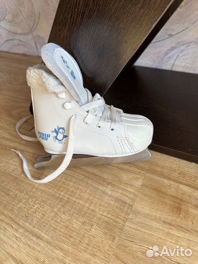 Коньки детские двухполозные 28, 17 см по стельке