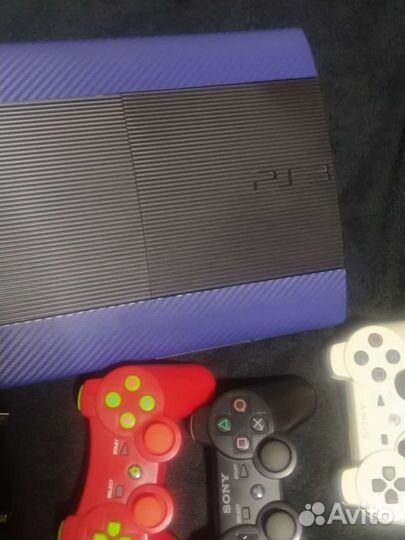 Sony PS3 super slim, прошитая,500гб.,4 джойстика