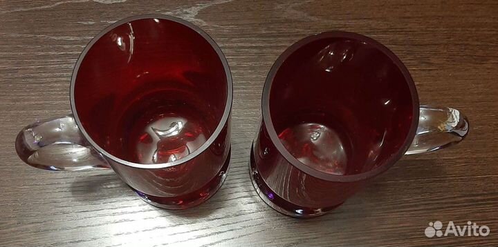 Пивные кружки ссср, рубиновые, медовая и керамика