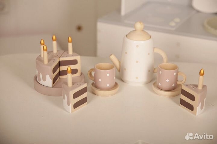 Детская деревянная посуда для игры