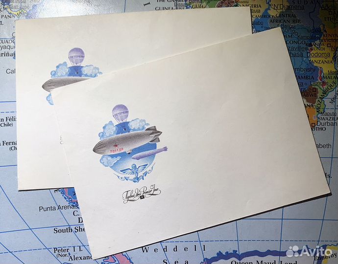 Конверт первого дня 1991 г. Дирижабли СССР № 1139