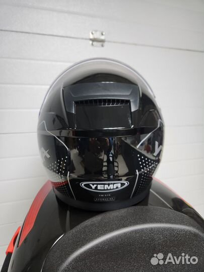 Мотошлем открытый с очками