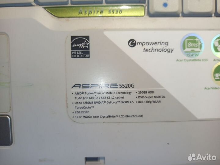 Acer aspire 5520g на запчасти
