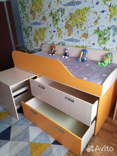 Детская кровать чердак + матрац