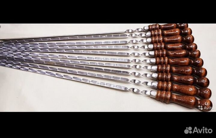 Шампура с деревянной pyчкой