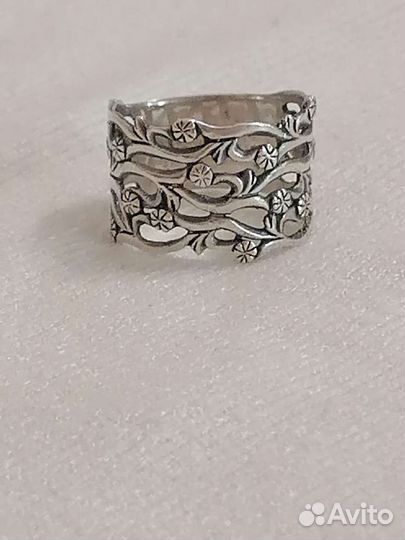 Кольцо СССР винтажное серебро