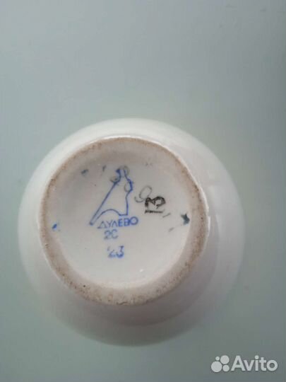 Фарфоровая салфетница Дулево, чайница Синь