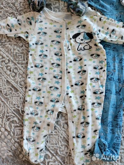 Детские комбинезоны нательные слипы 3-6 мес