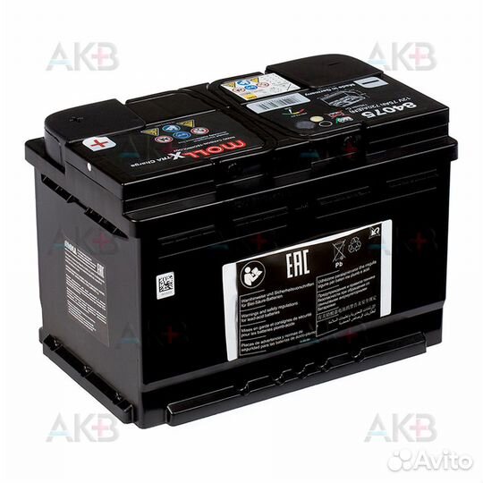 Аккумулятор автомобильный Moll X-TRA charge 75 Ач