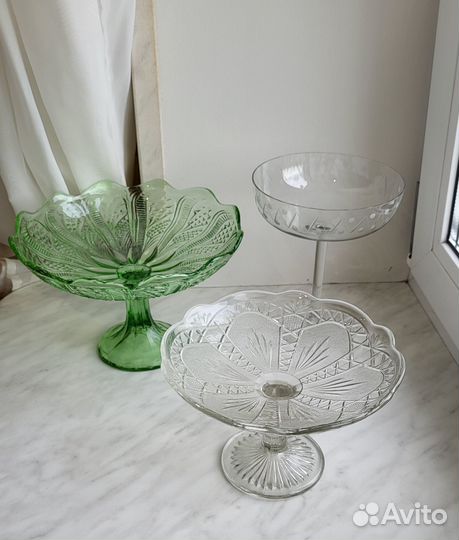 Старинные фруктовницы вазы, одним лотом, период