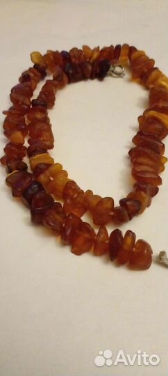 Бусы из лечебн янтаря СССР и натур жемчуга СССР