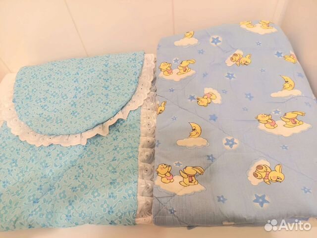 Детское одеяло 100х140 см и конверт на выписку