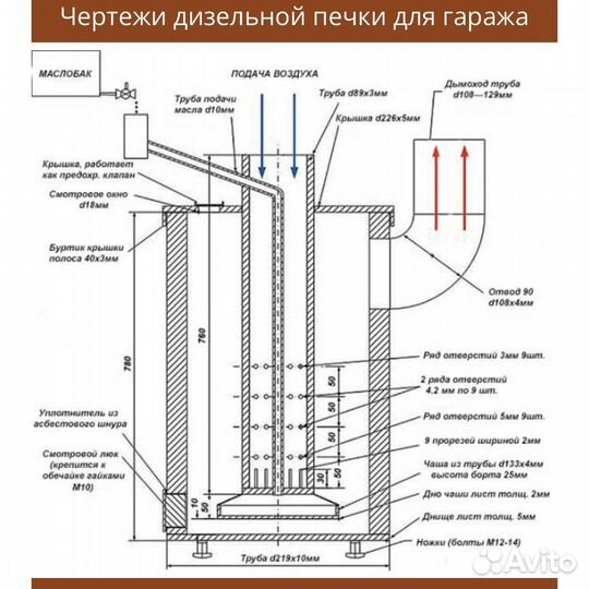 Печь дизельная
