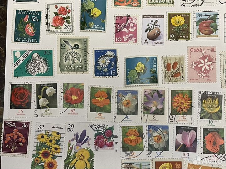 Коллекция марок. Флора. Весь мир.107 штук