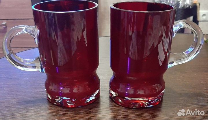Пивные кружки ссср, рубиновые, медовая и керамика