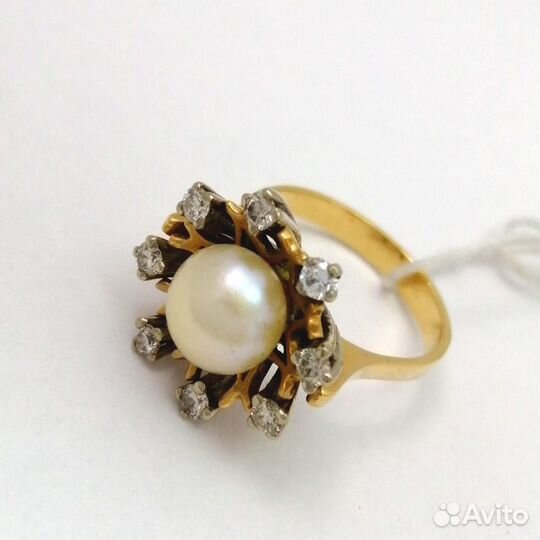 Кольцо / размер 17,5 / 7,82г / Золото585 / бриллиа