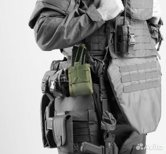 Подсумок на 2 магазина ак открытый 