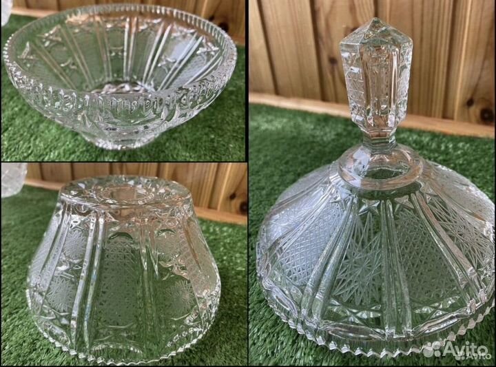 Хрустальные вазы СССР Чехия Германия Салатница