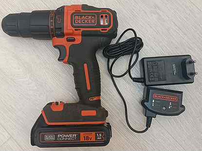 Black+Decker ударная дрель- шуруповёрт 18в