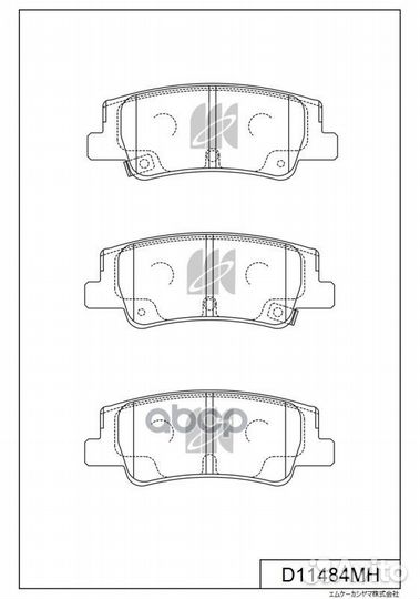 Колодки торм.зад. D11484MH MK kashiyama