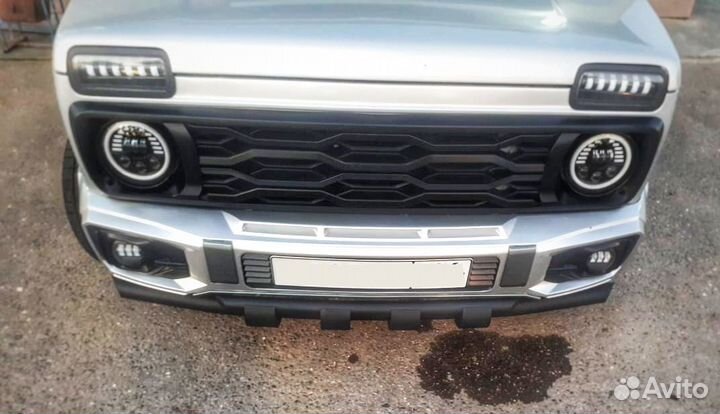 Защита переднего бампера Нива Urban, Акула