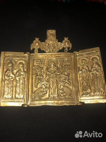 Икона старинная складень