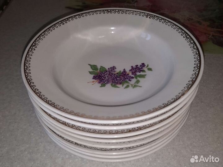 Тарелки глубокие,фарфор СССР, Песочное