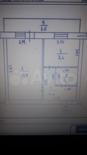 1-к. квартира, 34,6 м², 5/5 эт.