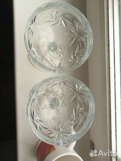 Креманка,вареница большие,шампанка хрусталь за 2шт