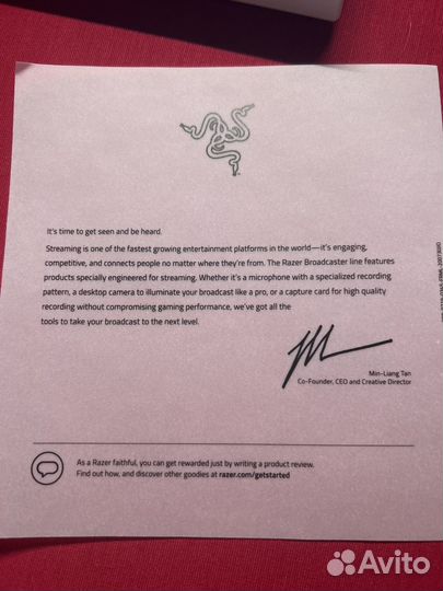 Студийный микрофон razer mini white