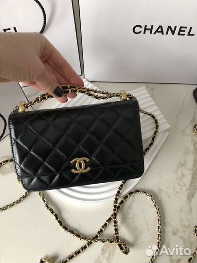 Сумка Chanel натуральная кожа кольца оригинал