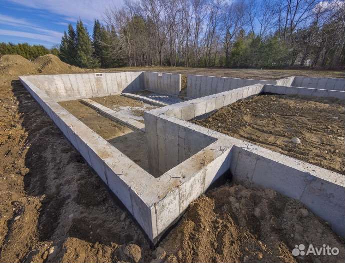 Бетонные работы отмостки фундаменты площадки