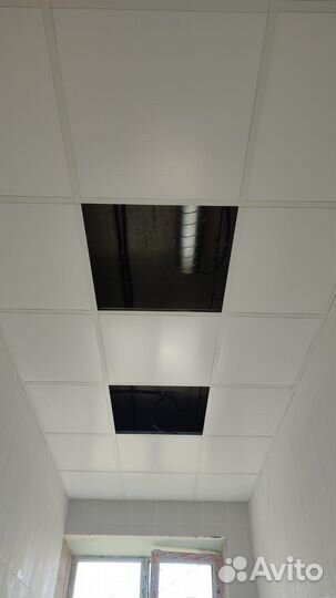 Монтаж потолка армстронг, грильято