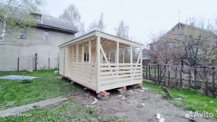 Хозблоки с дровником 6х3м