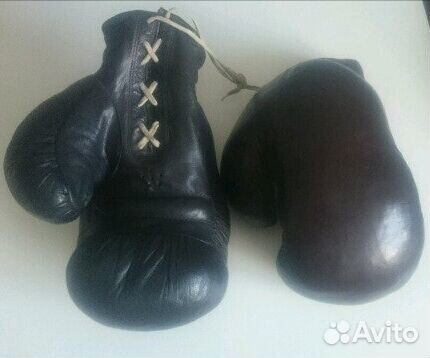 Перчатки баксерскии черные темно коричневый