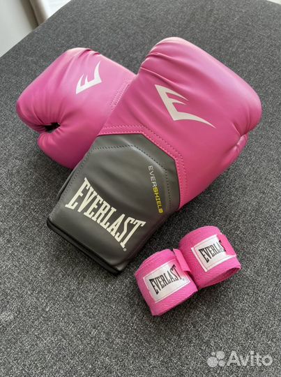 Перчатки everlast розовые новые