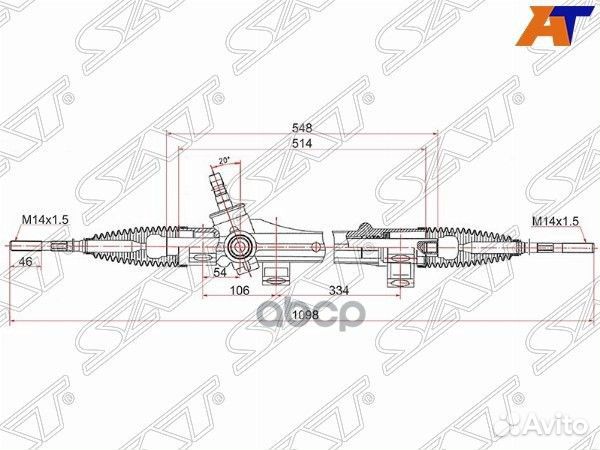 Рейка рулевая toyota corolla 02- (электрическая