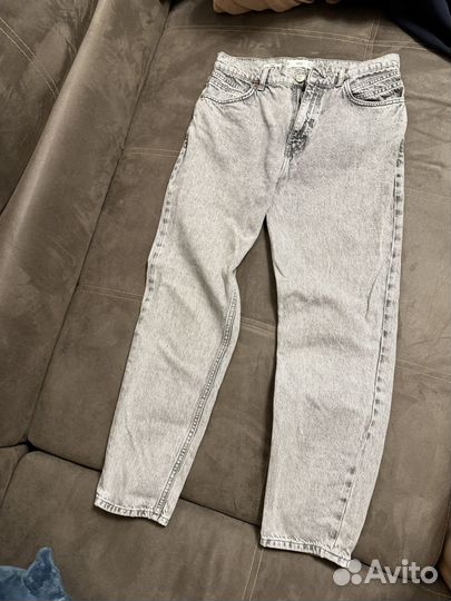 Джинсы mango mom 38, серые