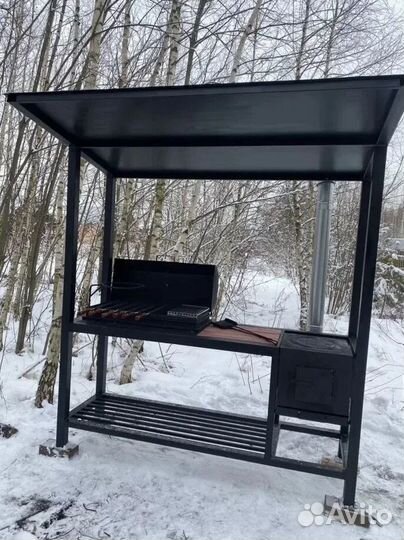 Мангал с печкой