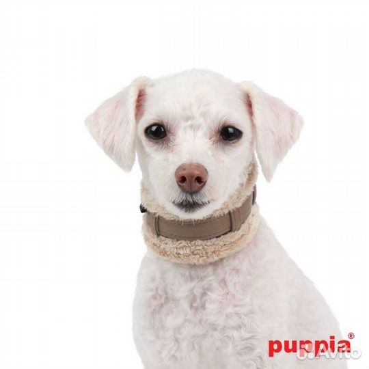 Puppia ошейник-воротник с искусственным мехом, беж