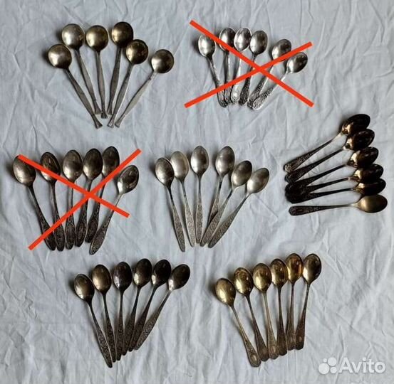 Мельхиоровые наборы по 6штук