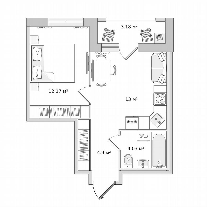 1-к. квартира, 37,3 м², 14/23 эт.