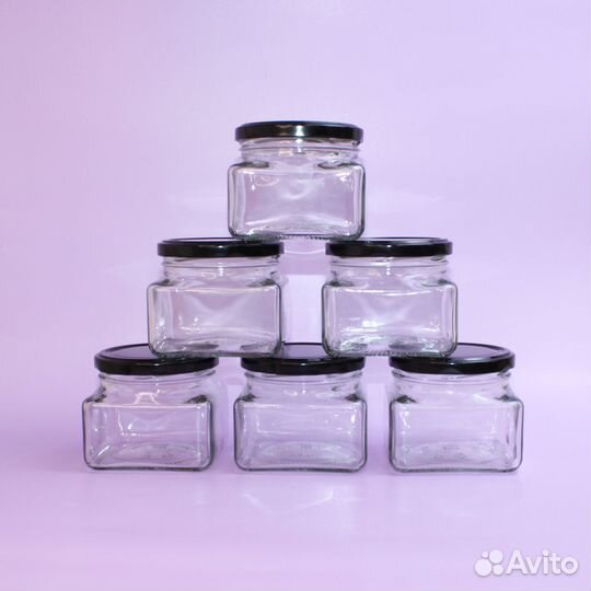Банка квадратная 370 мл
