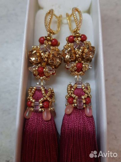 Серьги кисточки