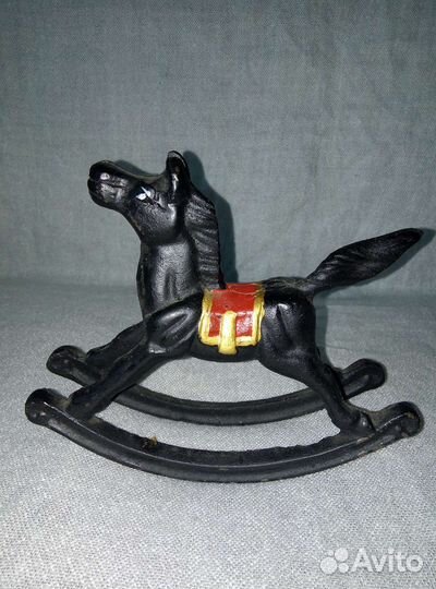 Старинная, чугунная, лошадка, качалка