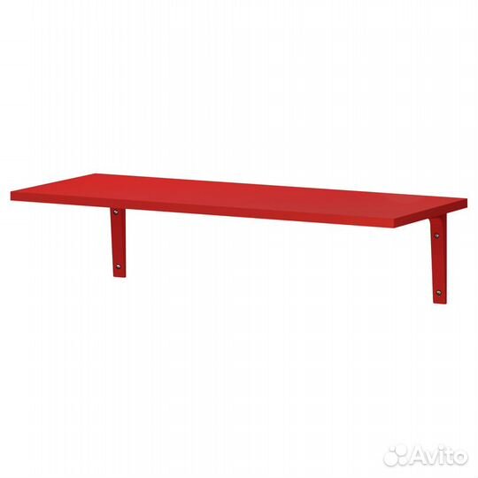 Полка икея красная с консолями