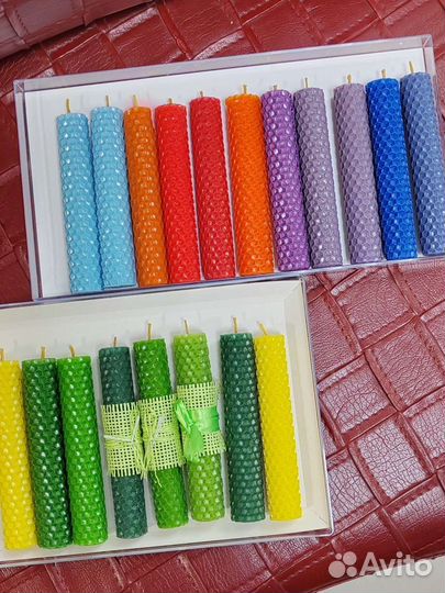 Свечи из вощины цветные