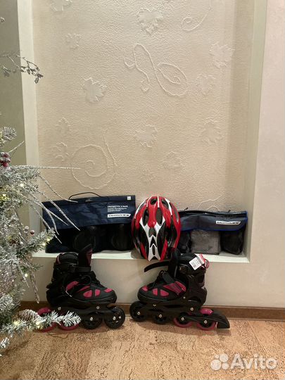 Роликовые коньки для девочки раздвижные