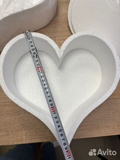 Заготовка сердце из пенопласта, фальш ярус